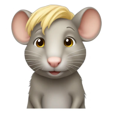 Rat with blond hair sticker