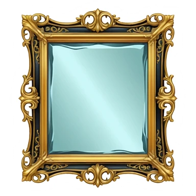 Spooky mirror sticker