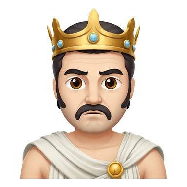 evil ancient greek king with toga sticker