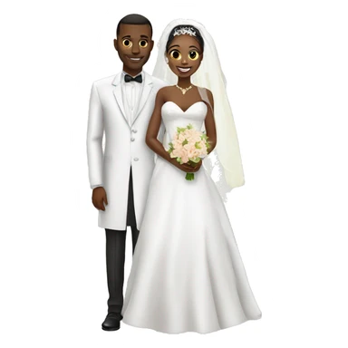nigeria wedding full body  cartoon african generator  sticker
