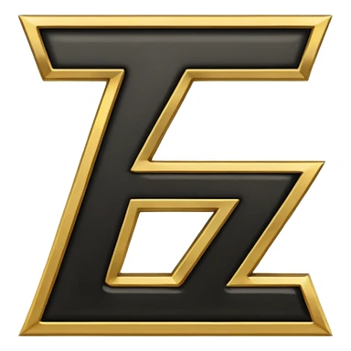 letter Z in black and gold sticker