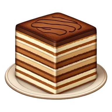 Tiramisu cake slice sticker