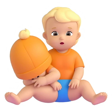 simple and cute baby boy with blonde hair sticker