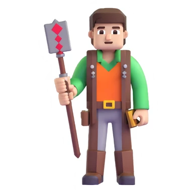 Garetr Garrison adventurer from Minecraft movie sticker