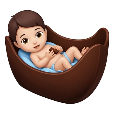 Baby in Chocolate cradle  sticker