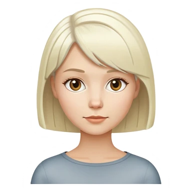 A white Scandinavian woman with a platinum blond bob haircut  sticker