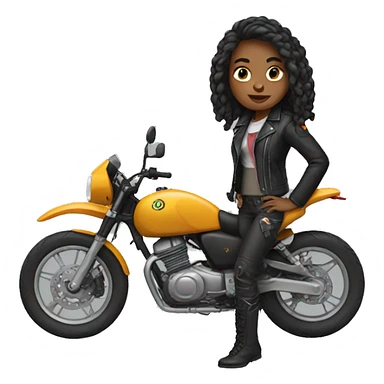 Girl in a moto sticker