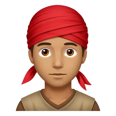 man with wearing red bandana sticker