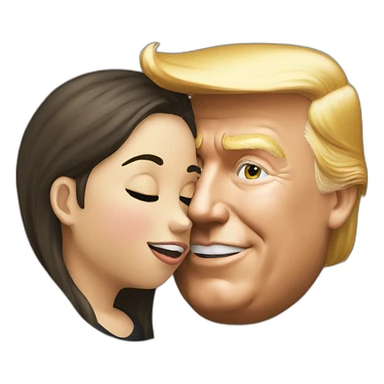 trump kissing his daughter, positivity, inclusiveness sticker