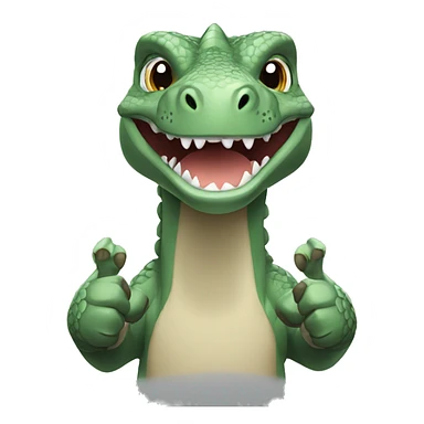 Komodo grey dragon thumbs up sticker