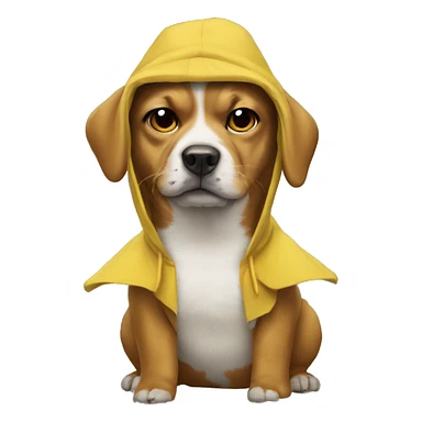 Dog in a duck costume  sticker