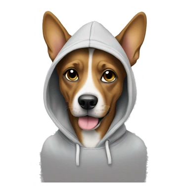 Dog wear hoodie sticker