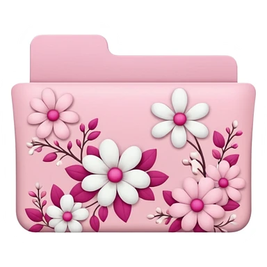 mix light pink dark pink and white girly folder sticker