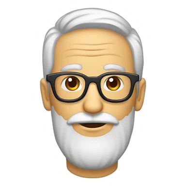 anciano calvo con barba blanca y gafas sticker