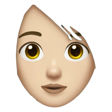 billie eilish with brunette and green hair sticker