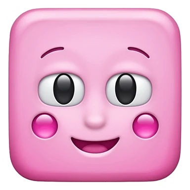 simple pink square sticker