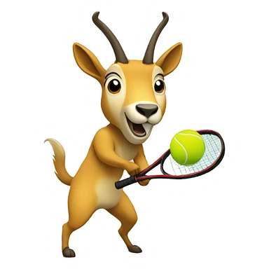 Chamois playing tennis sticker