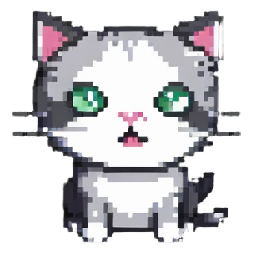 silly cat sticker