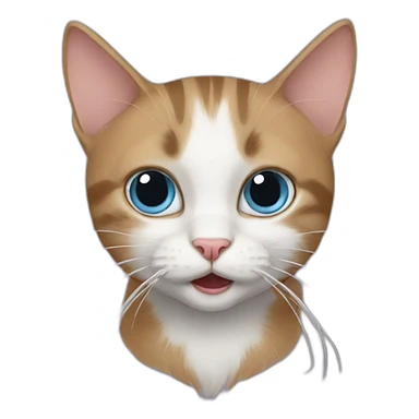 Cat with spider sticker