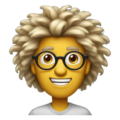 Crazy person with glasses sticker