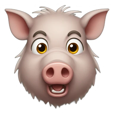 shocked boar sticker