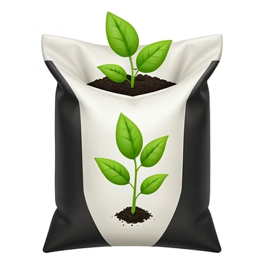 fertilizer bag with plant symbol sticker