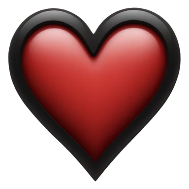 heart-symbol-deep-red-and-black-colour sticker