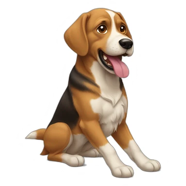 Perro riéndose  sticker