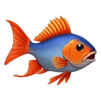 Poisson rouge sticker