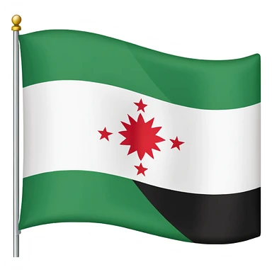 Just do a simple flag I want to put in my bio. Have u seen the panjshir flag do that it’s not in the emojis but make it exactly like the picture don’t add anything else. something on the middle search it up and make it in a shape of flag like the emojis no it’s goes like green on  sticker