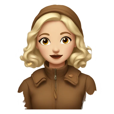 autumn + vintage girl tehm sticker