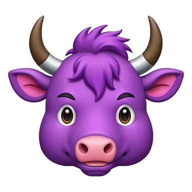 Quiero un toro de color violeta y esta enojado sticker