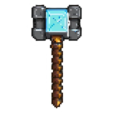 Minecraft iron hammer sticker