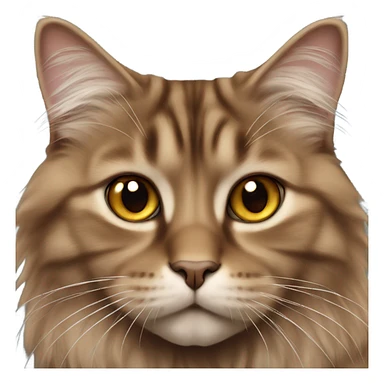 full-length brown Siberian cat sticker
