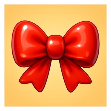 red bow emoji, cute and shiny sticker