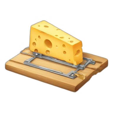 mouse trap with cheese on it sticker