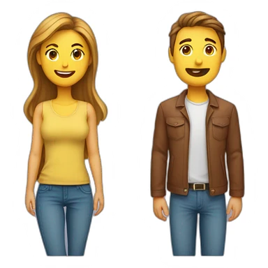 Un homme et femme qui s'embrassent sticker