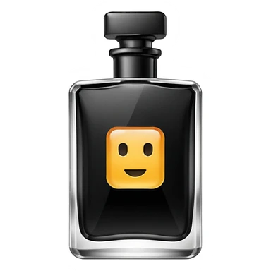 modern cologne bottle with rectangular shape black sticker