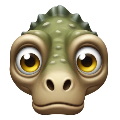 Dinosaur rolling eyes sticker