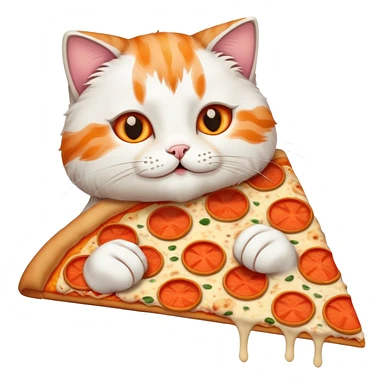 Cat eating pizza  sticker