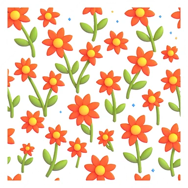space flowers sticker