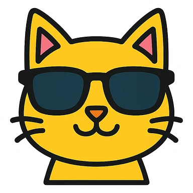 cat wearing sunglasses sticker
