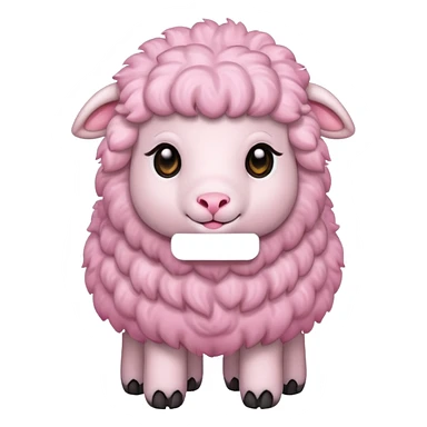 cute pink lamb sticker