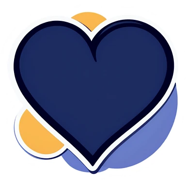 Dark blue heart sticker