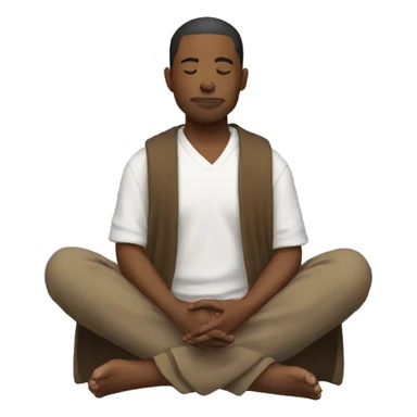 Prayer sitting with crossed legs sticker