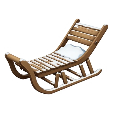 sledge surrounded with snow (no person) sticker