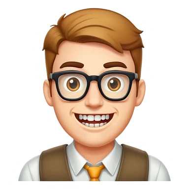 Nerd with big buck tedth sticker