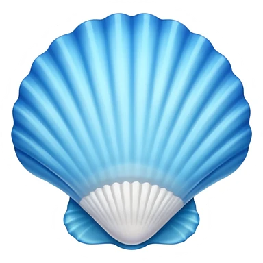 Un emojin de concha de vetor de color azul  sticker