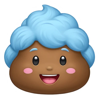 blue colors kawaii poop sticker