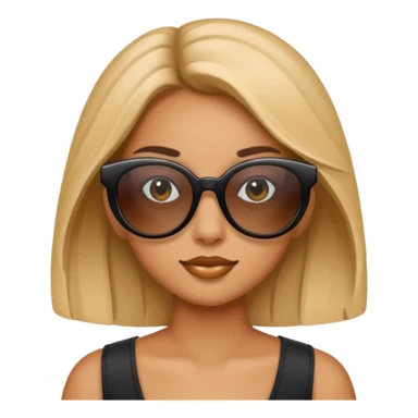 Girl a big sunglasses  sticker